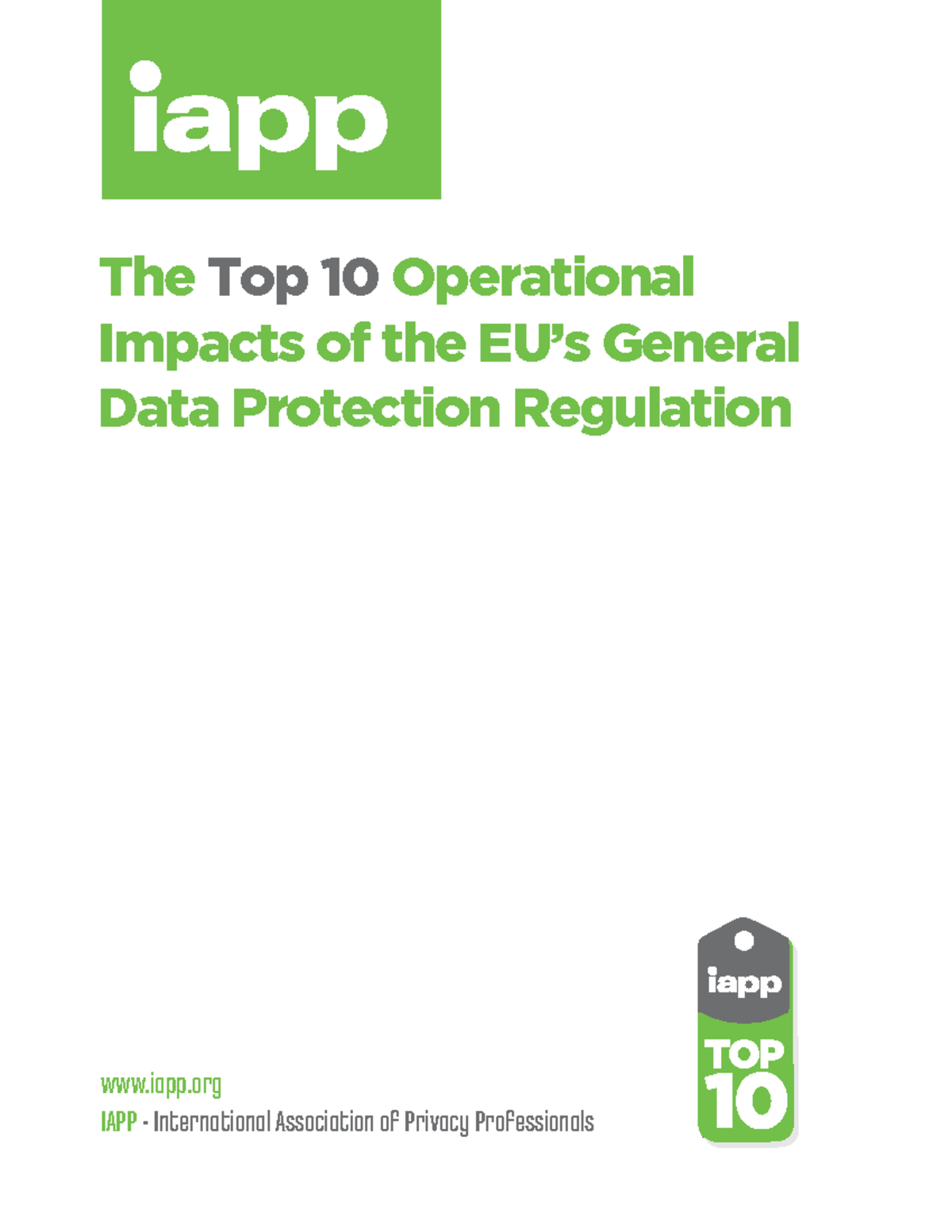Top 10 Operational Impacts Of The Gdpr Part 6 – IGUNK
