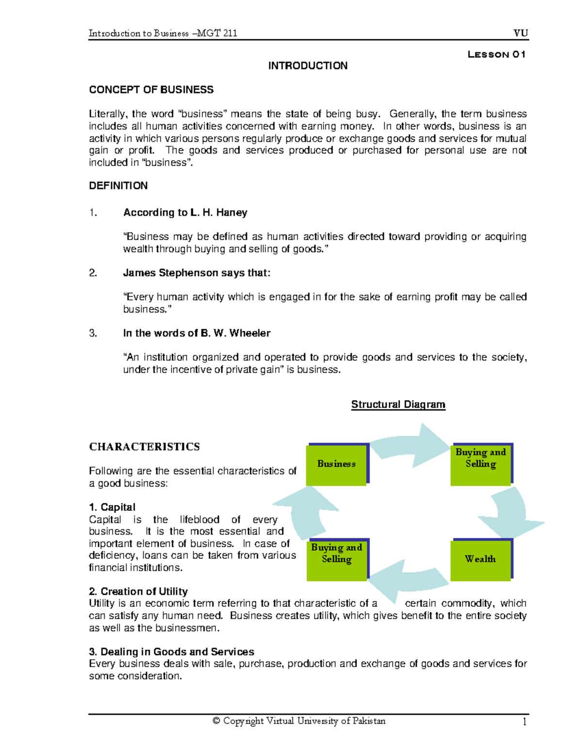 Introduction To Business Notes - Business Buying And Selling Buying And ...