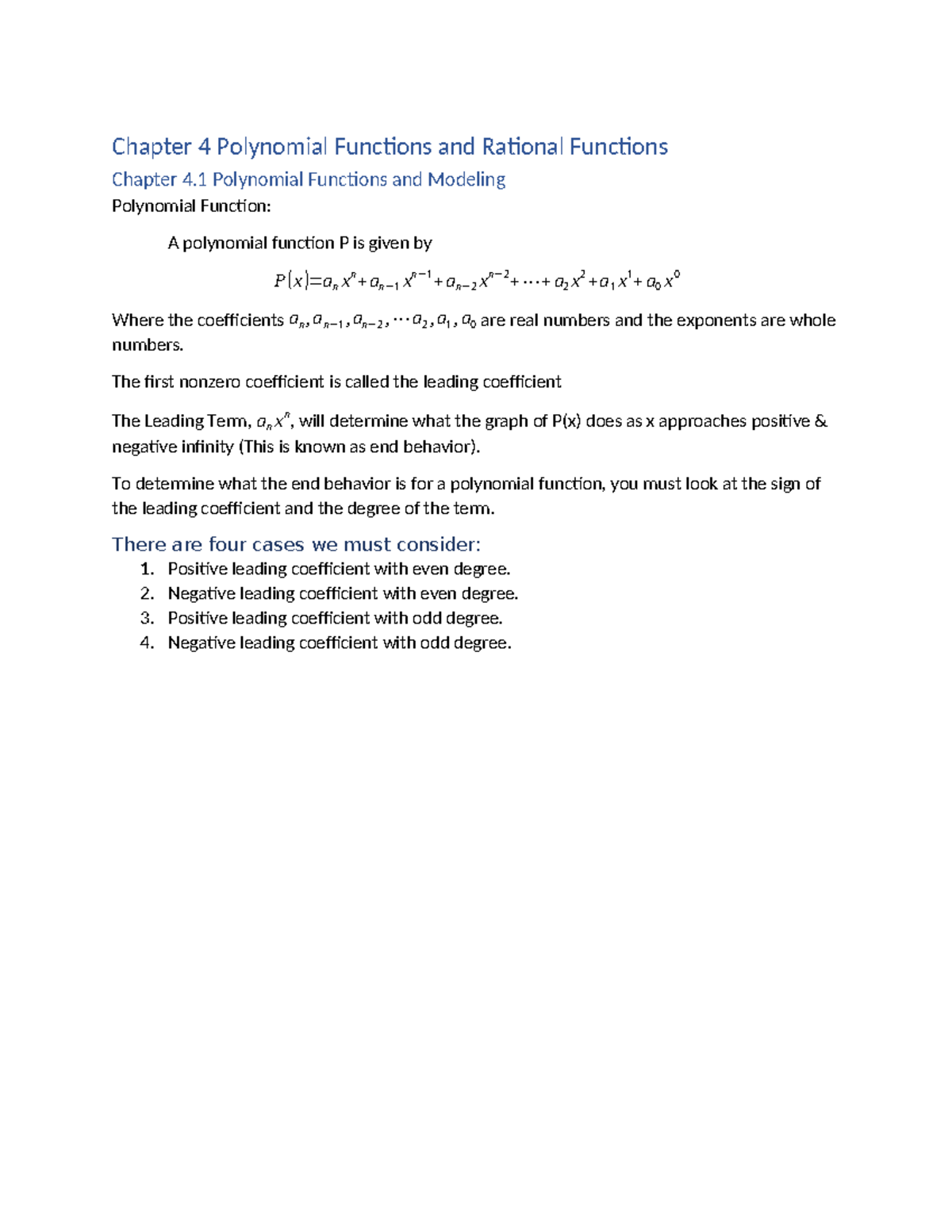 Chapter+4+Version+2 - notes - Chapter 4 Polynomial Functions and ...