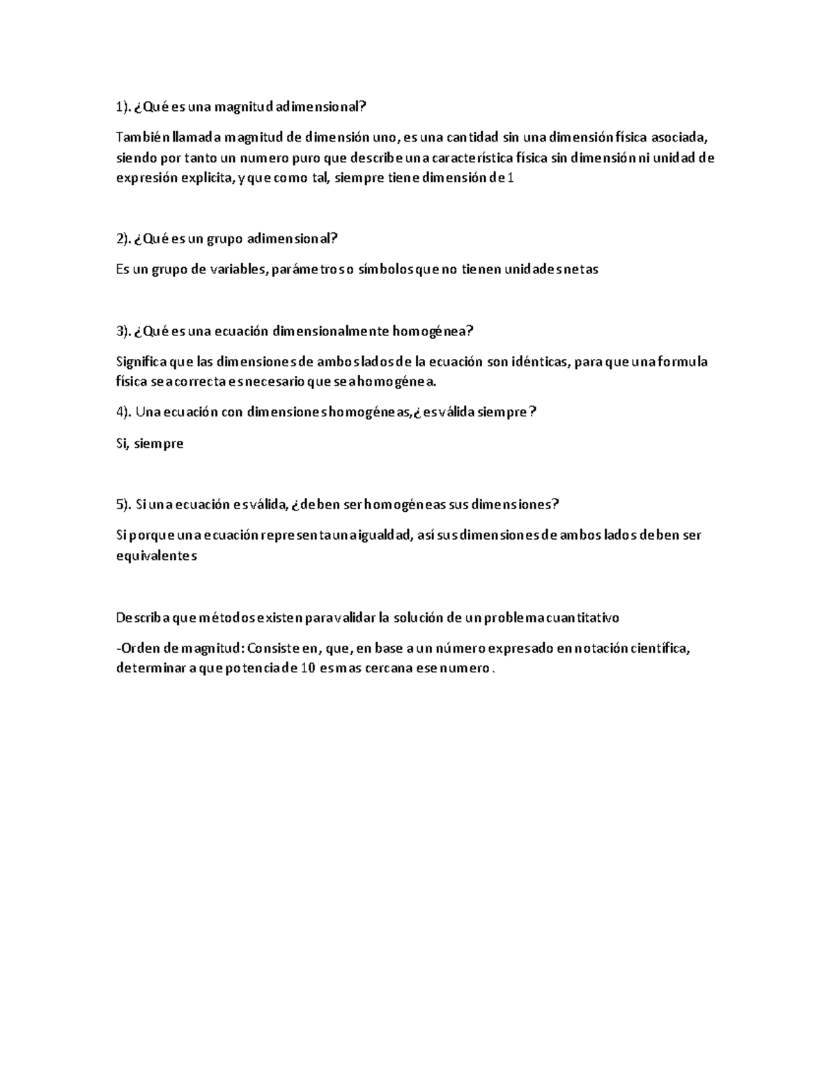 Tarea 1 - ffsfsfds sfsfds - 1). øQuÈ es una magnitud adimensional ...