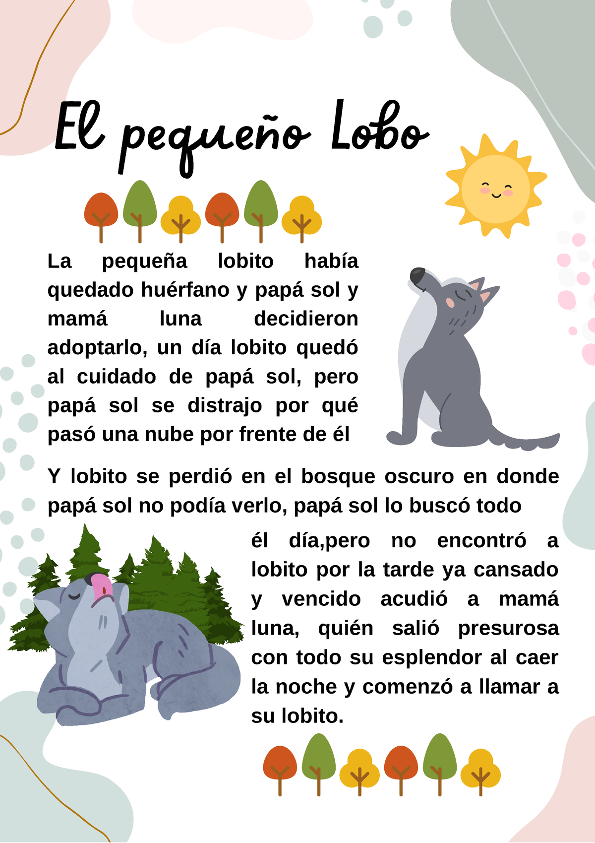 El pequeño lobo -lionel - La pequeña lobito había quedado huérfano y