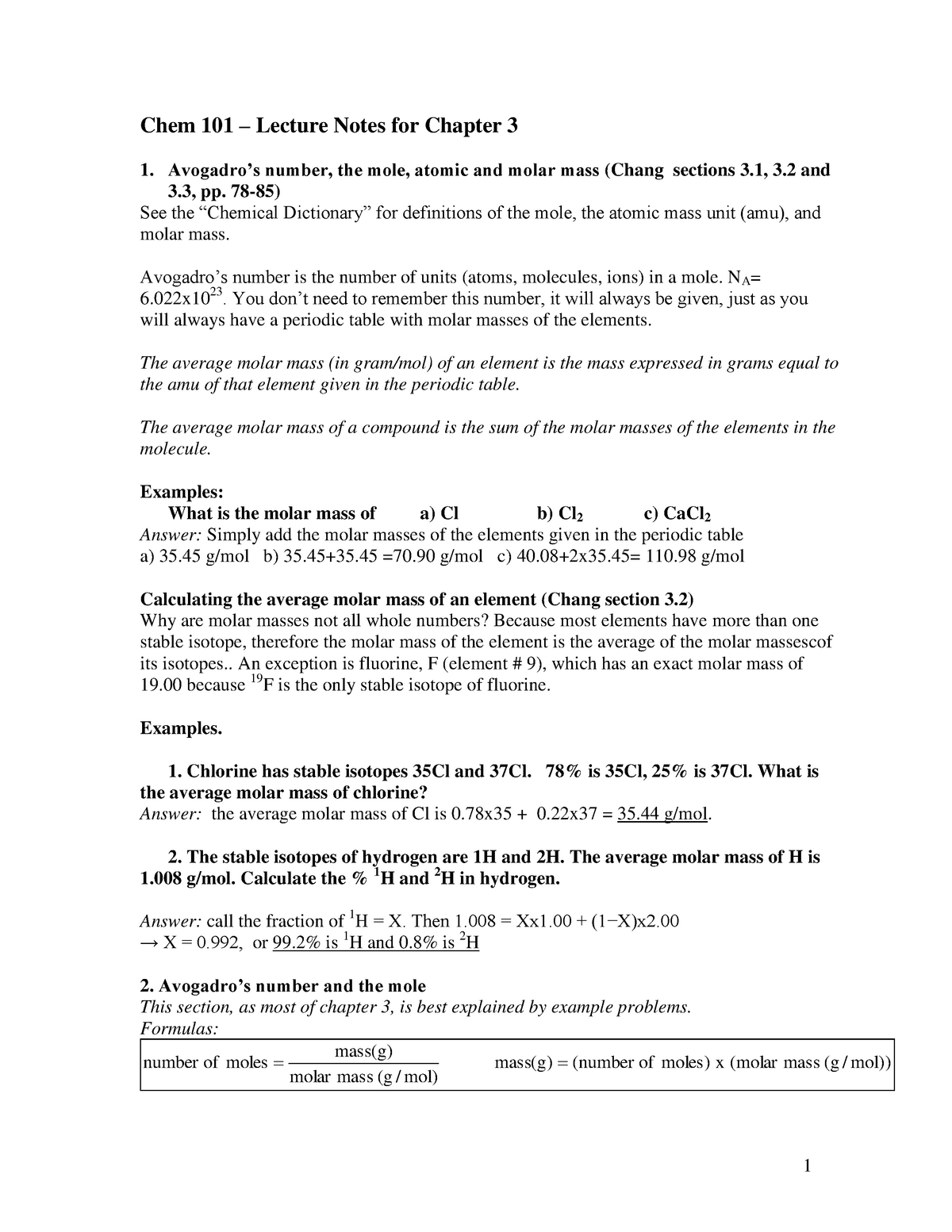 Chapter 3 Lecture Notes Chem2102 Studocu