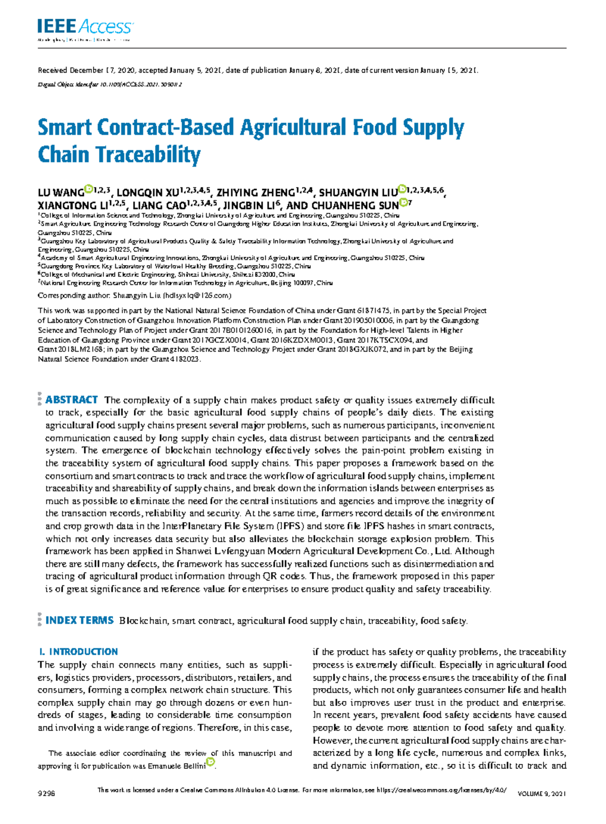 Smart Contract-Based Agricultural Food Supply Chain Traceability ...
