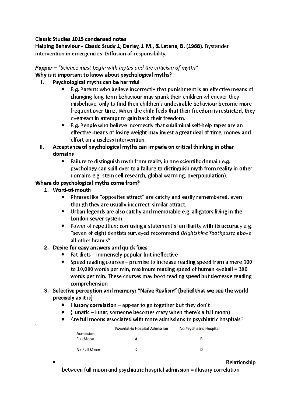 Classic Studies 1015 - Lecture notes All. - Classic Studies 1015 ...