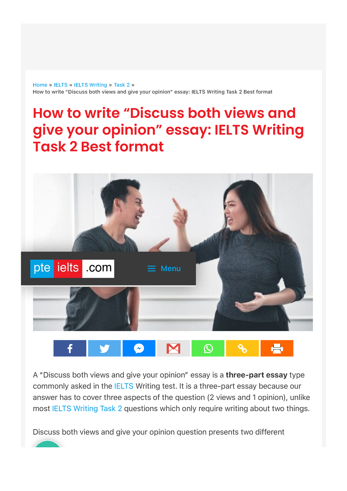 opinion essay ielts academic