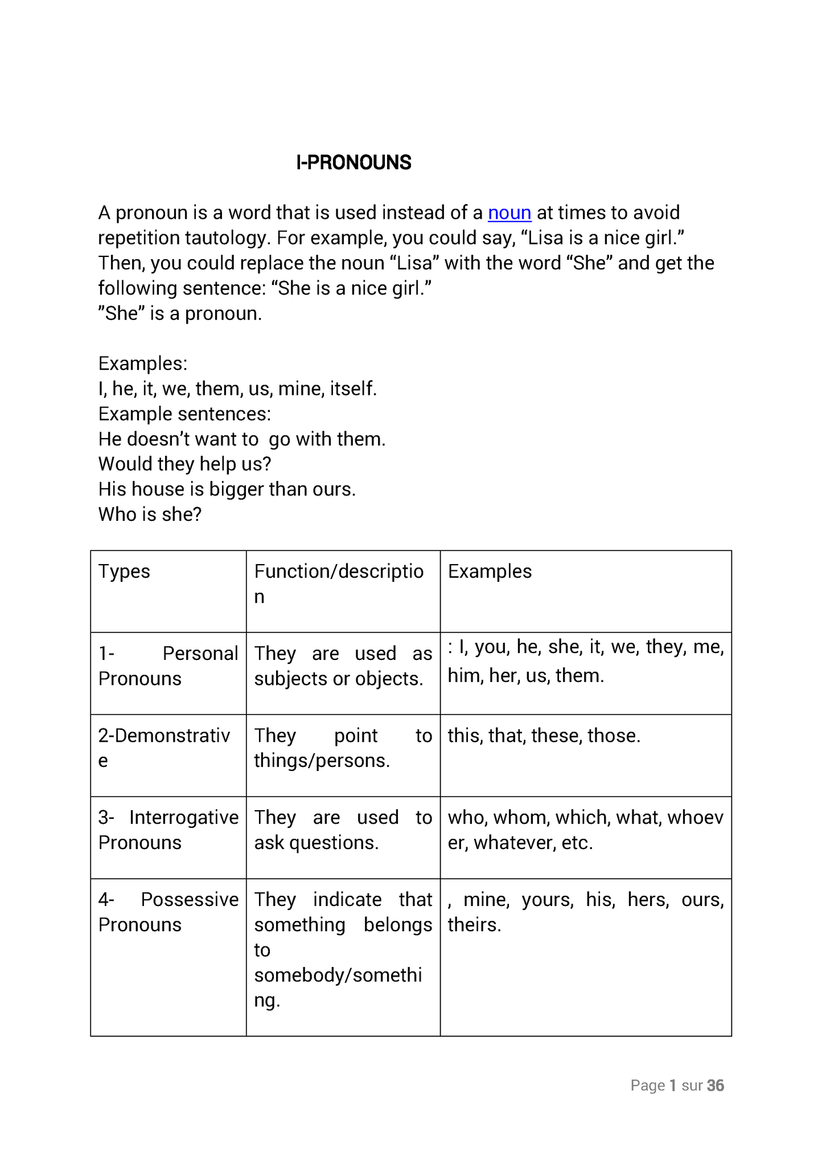 English Language Note Formation Bilingue COURS D ANGLAIS I 