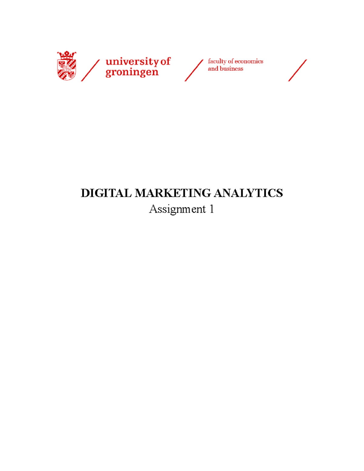 digital marketing assignment example