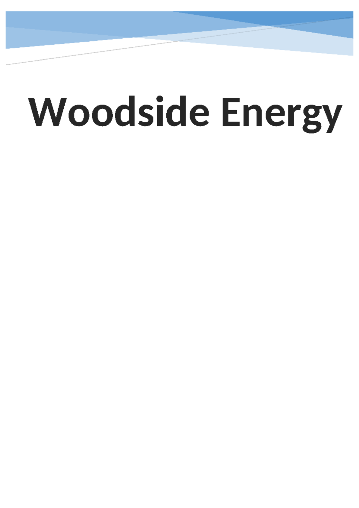 Business in Society Assignment 1 - Woodside Energy I. Introduction a ...