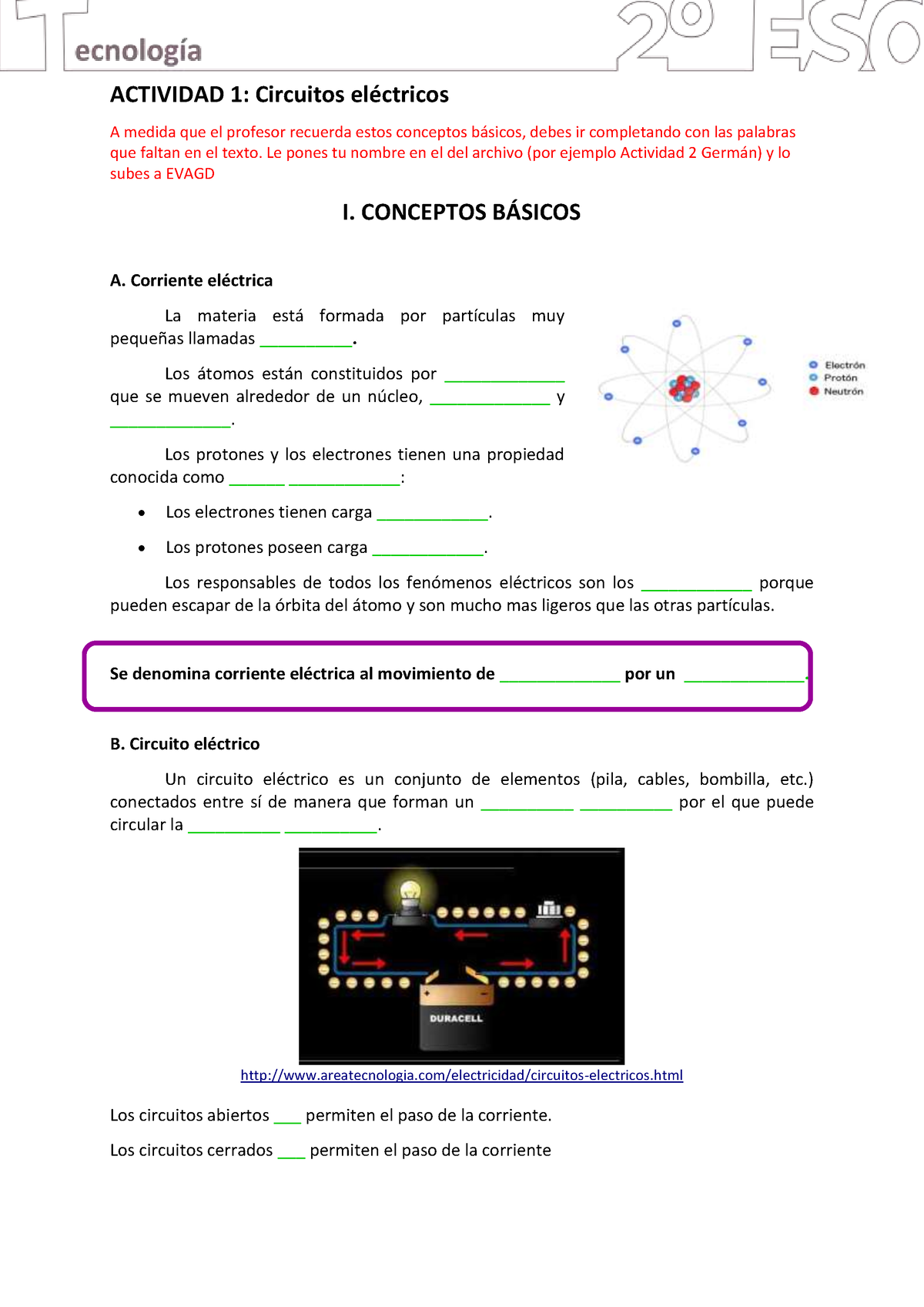 Actividad 1 Conceptos BÁ Sicos - ACTIVIDAD 1 : Circuitos Eléctricos A ...