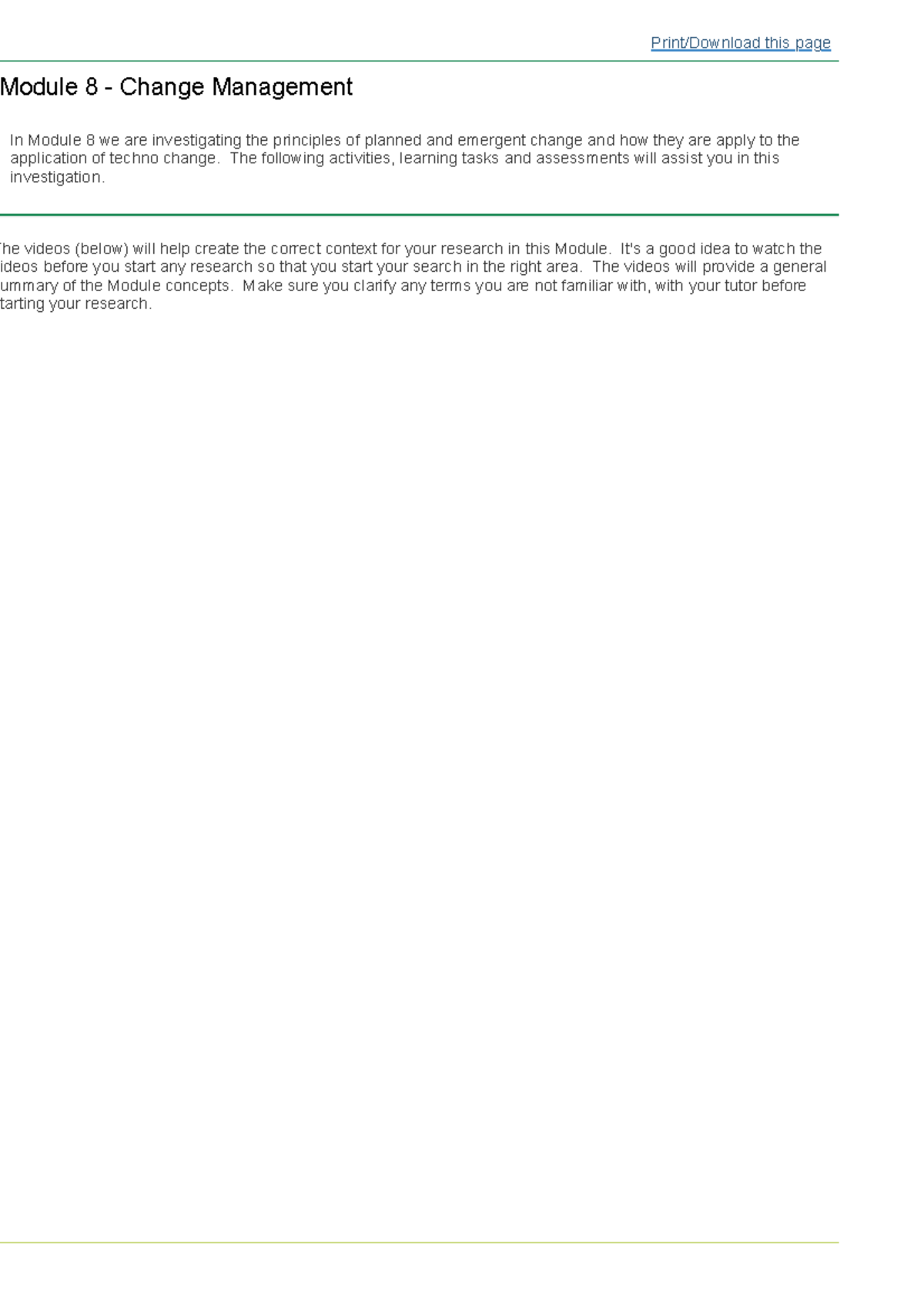 Module 8 Activities - KIT708 ICT Systems Strategy and Management ...