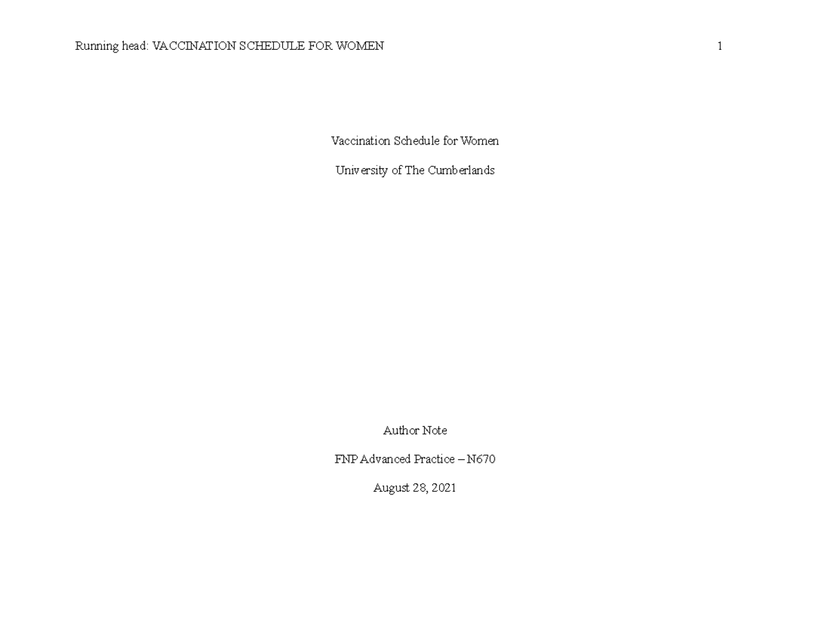 b-essay-vaccine-schedule-running-head-vaccination-schedule-for