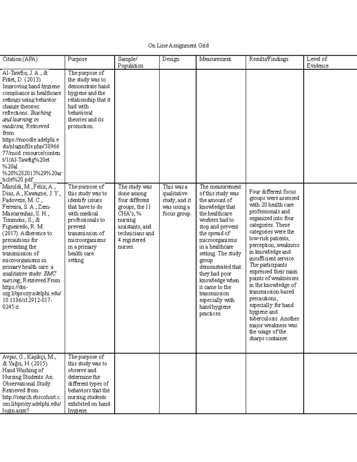 assignment grid class 8