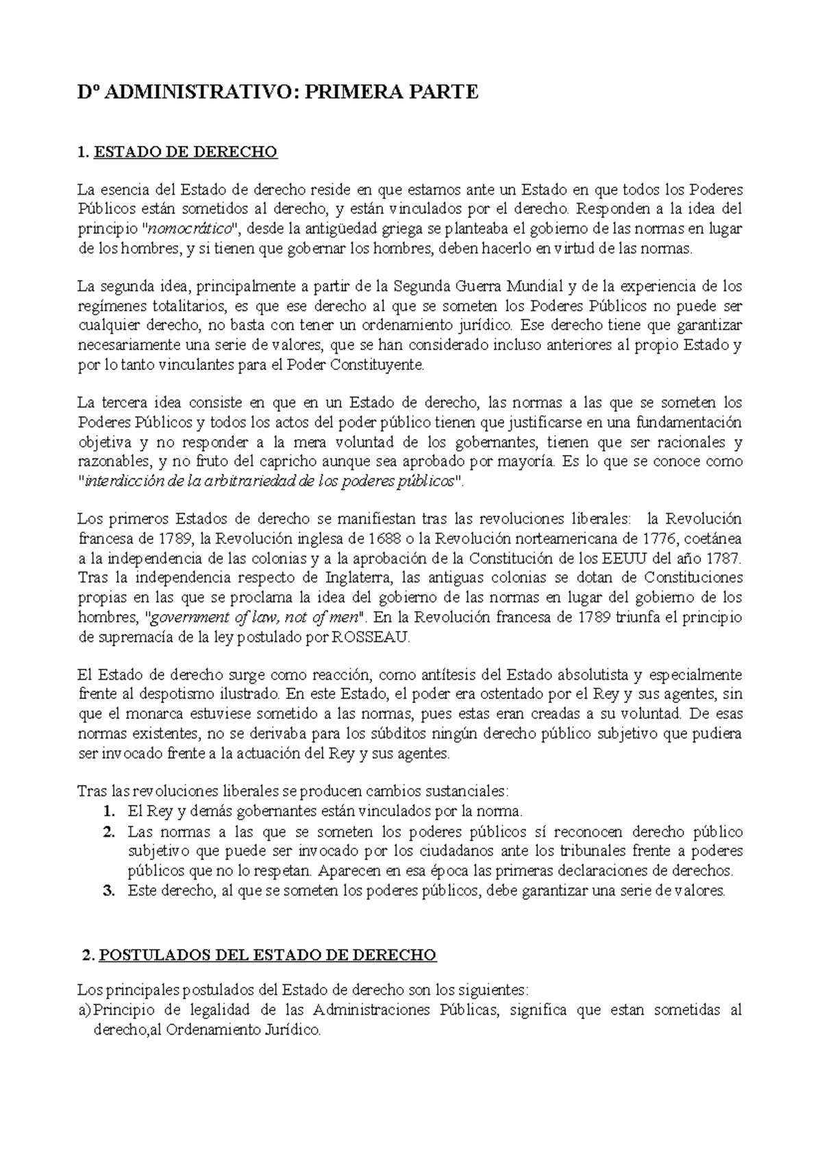 Admin primera y segunda parte - Dº ADMINISTRATIVO: PRIMERA PARTE 1 ...