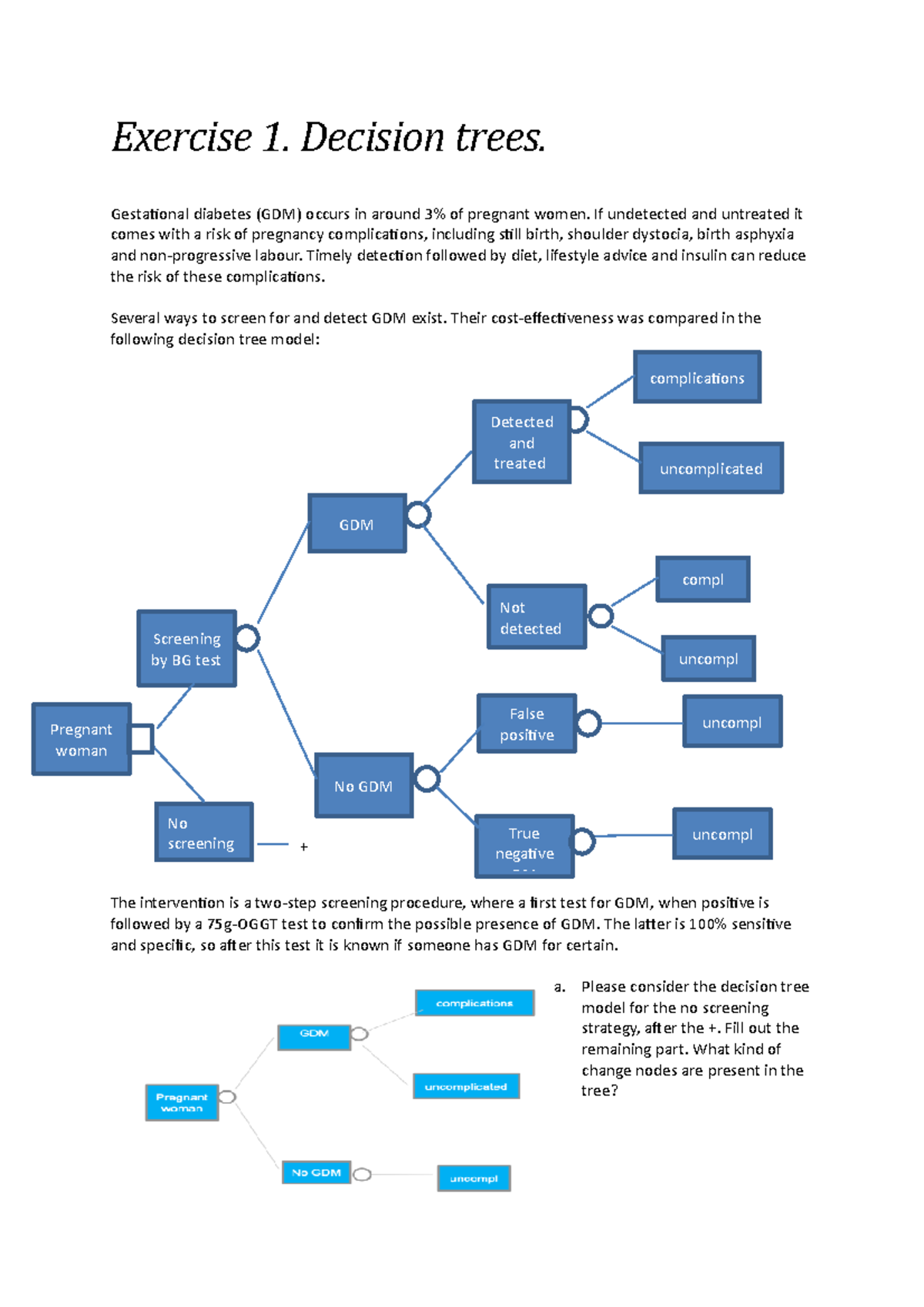 Excercise Dicision Tree - Exercise 1. Decision Trees. Gestational 