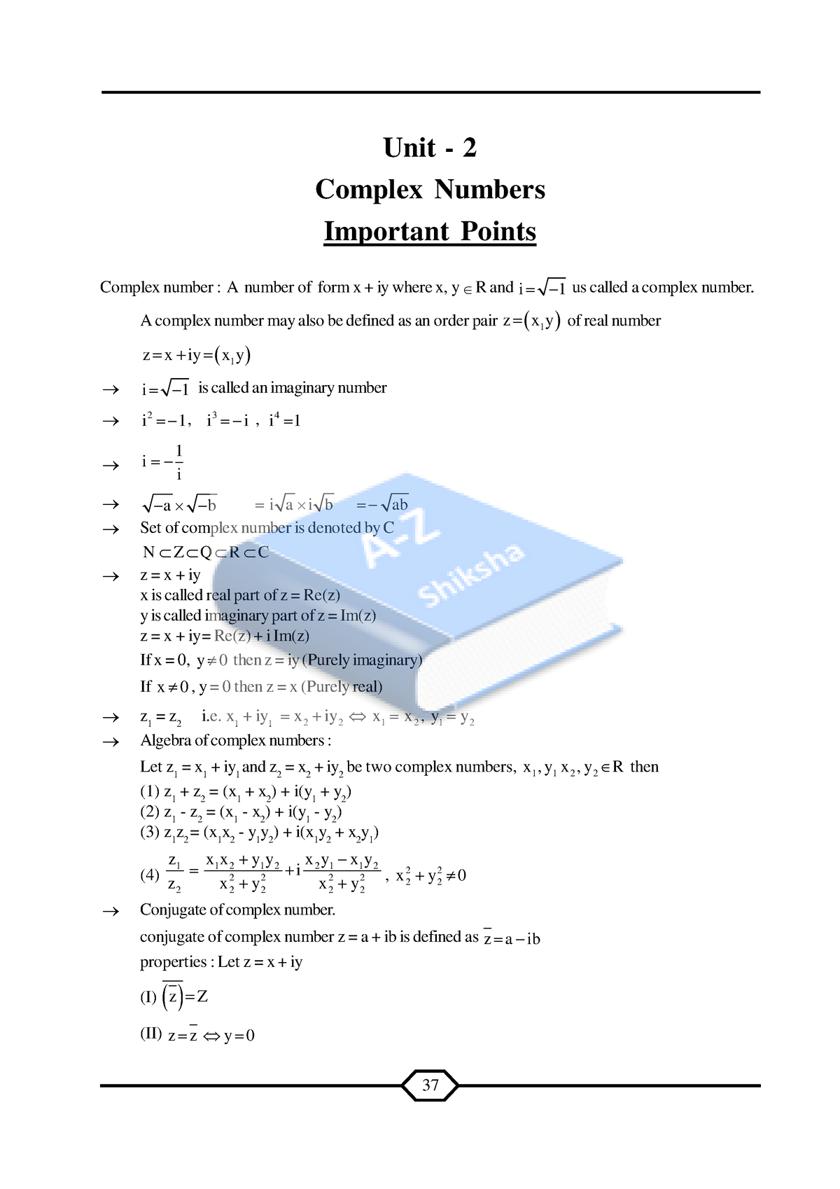 complex-numbers-unit-2-complex-numbers-important-points-complex