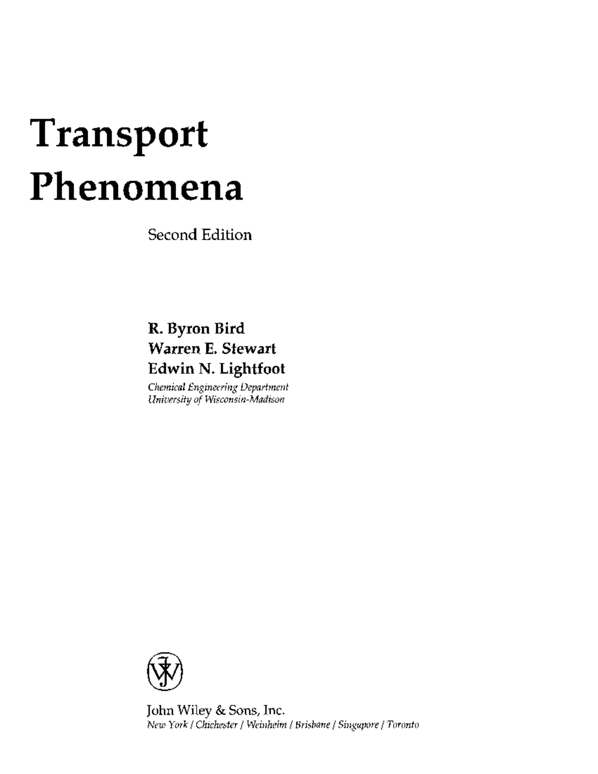 1C Field And Constitutive Equations By BSL - Transport Phenomena Second ...