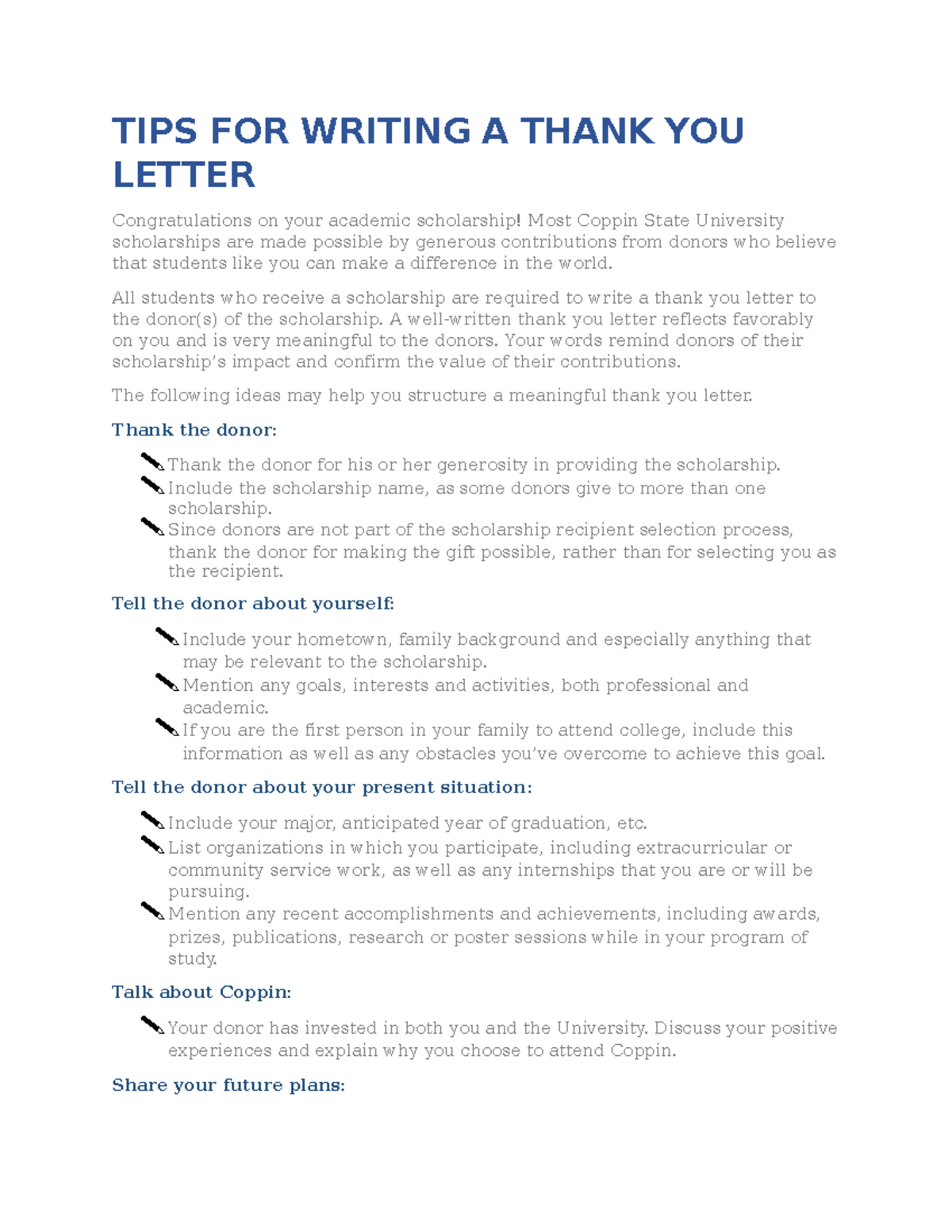 TIPS FOR Writing A Thank YOU Letter - TIPS FOR WRITING A THANK YOU ...