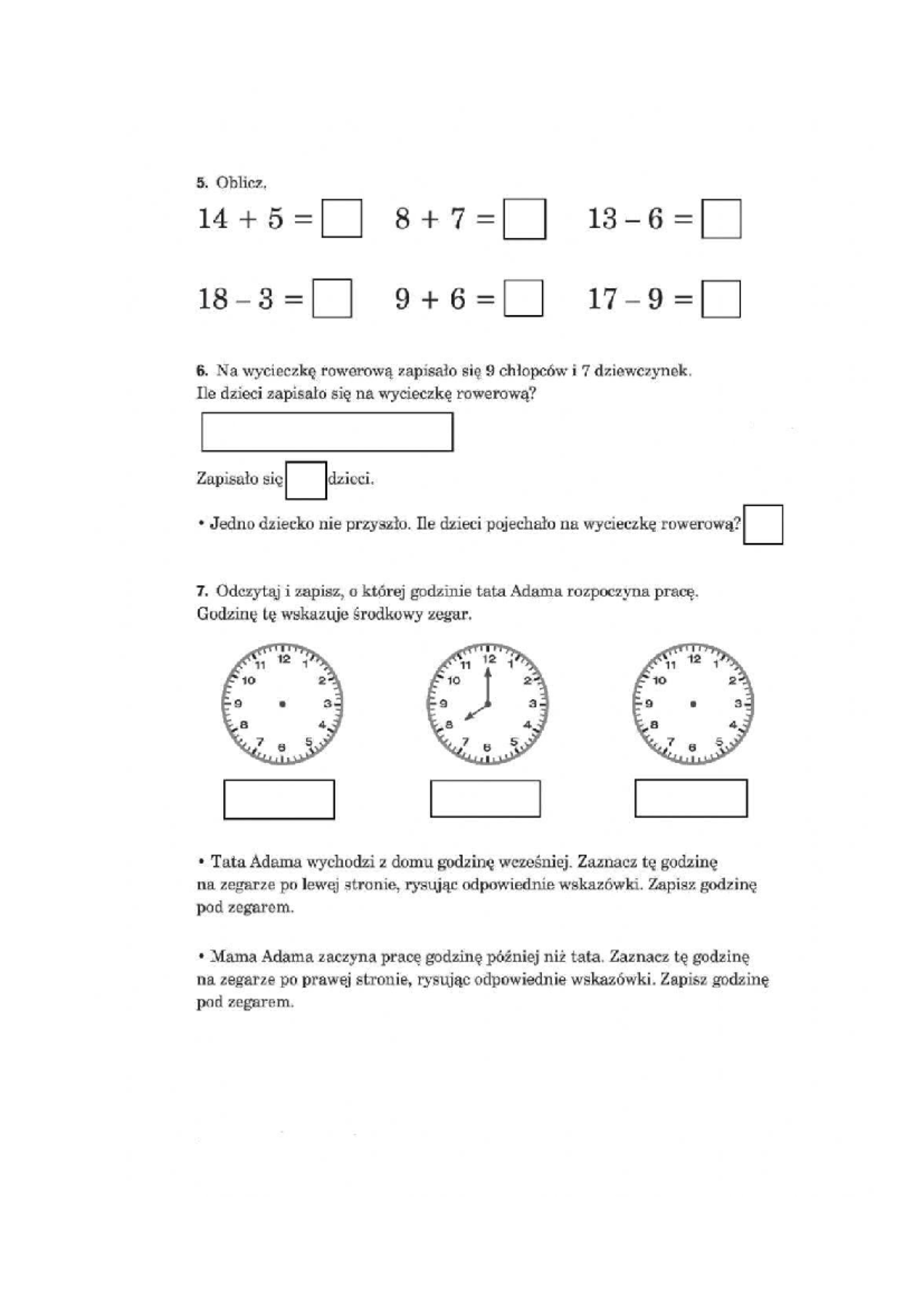Sprawdzian matematyka klasa I - Matematyka - Studocu