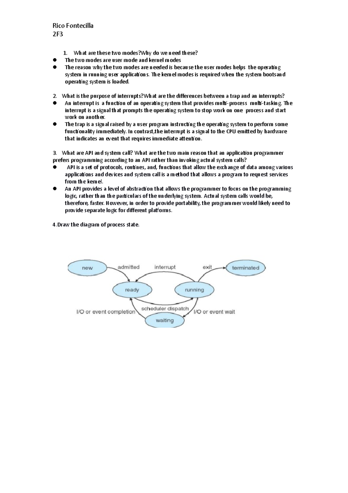 Programming Activity - Rico Fontecilla 2F What are these two modes?Why ...