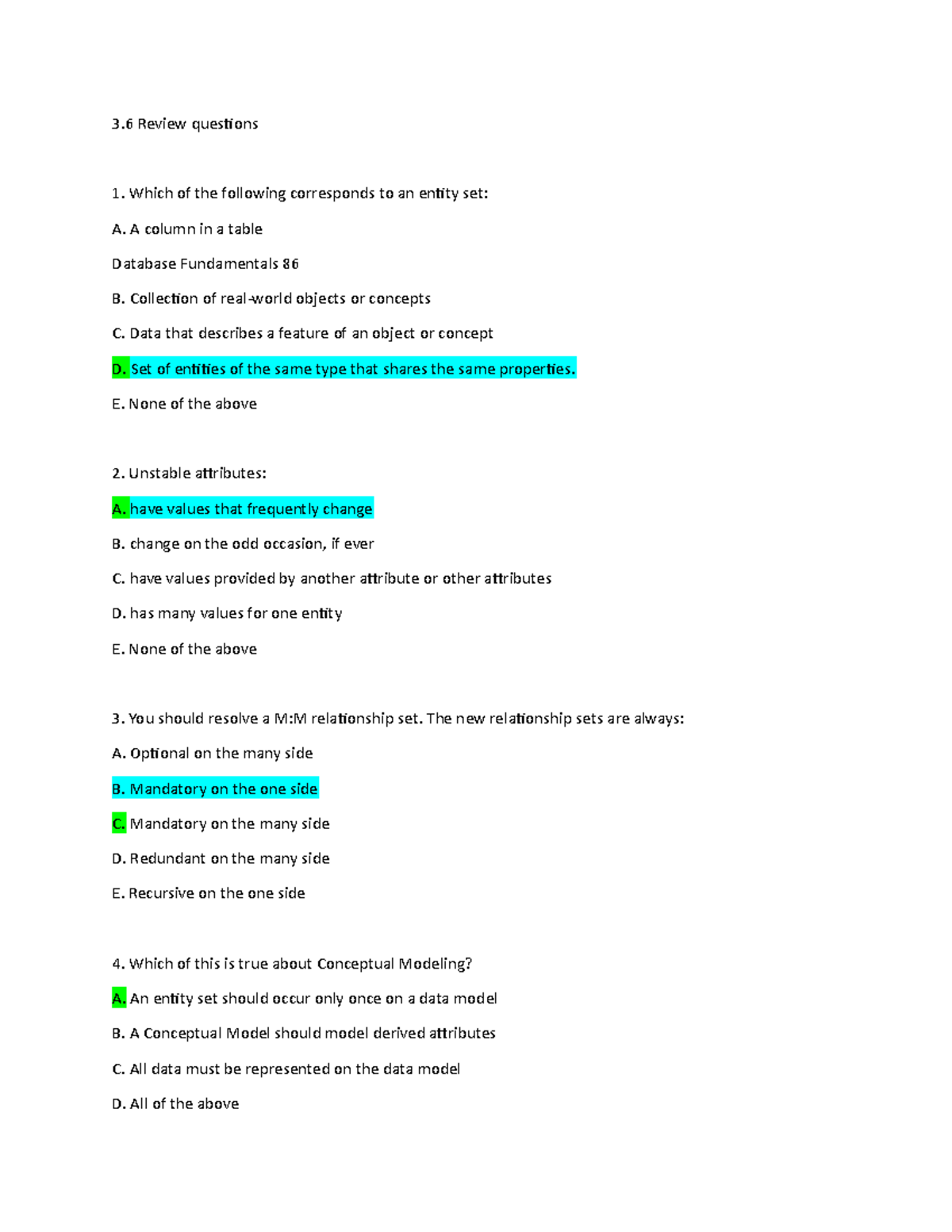 Chapter 3 Review Questions - 3 Review Ques琀椀ons Which Of The Following ...