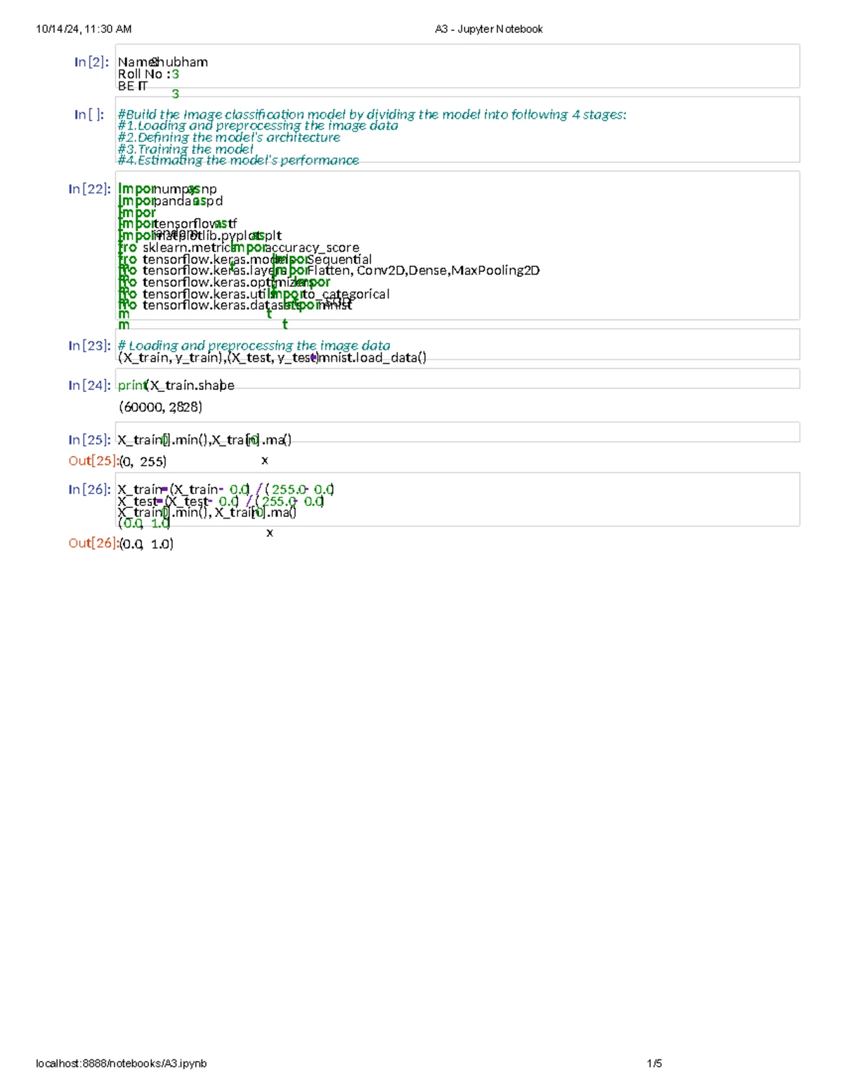 A2 - Jupyter Notebook - DL Assignment 2 code and output - In ...