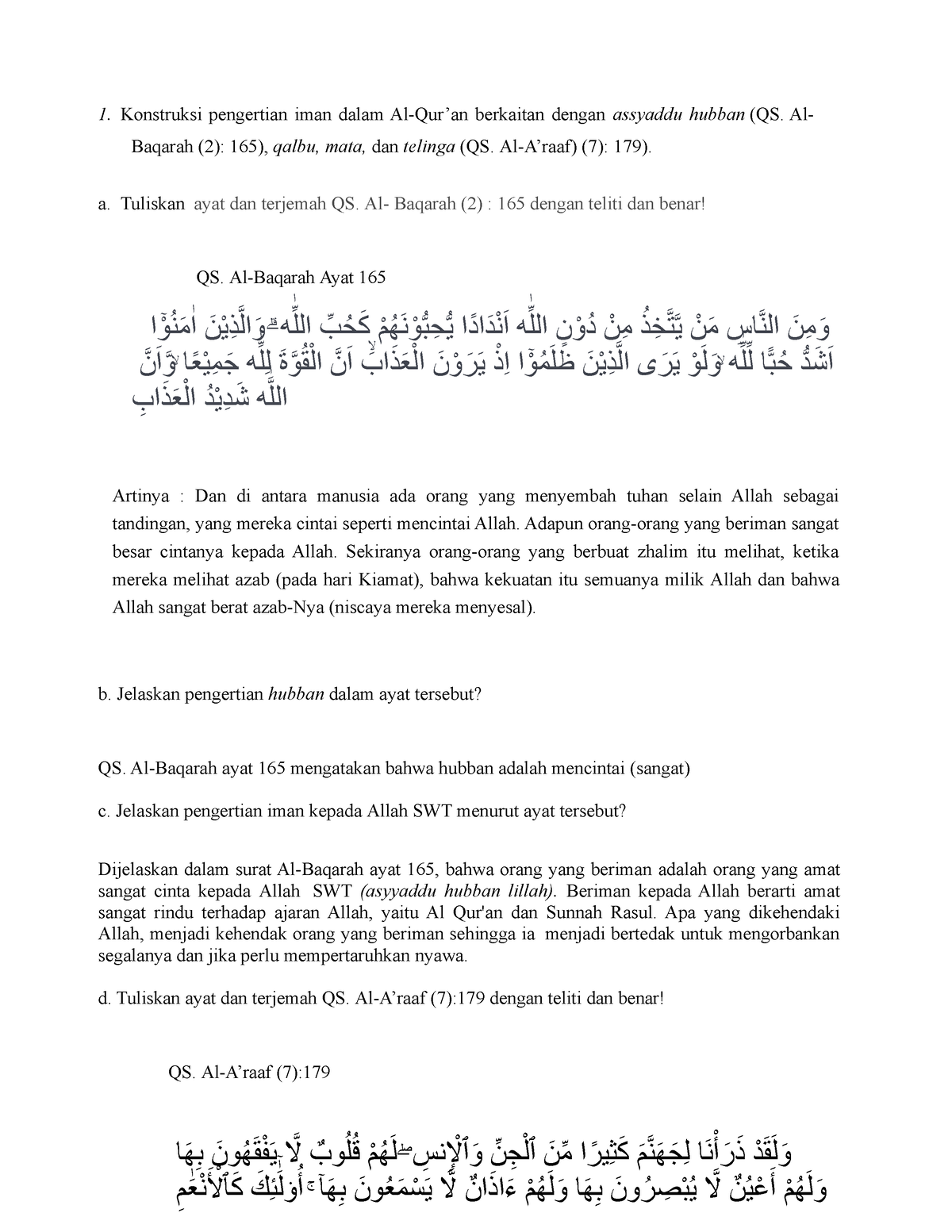 Tugas 1 MKWU4101 - ENJOY! - 1. Konstruksi Pengertian Iman Dalam Al-Qur ...