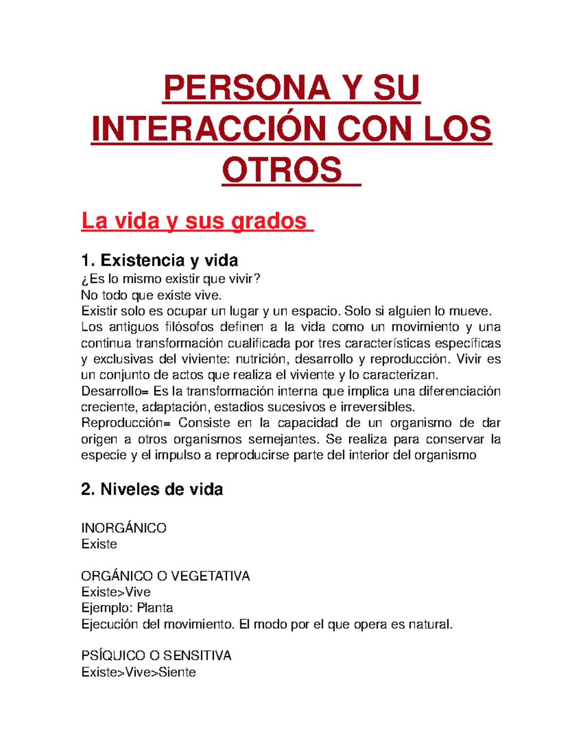 Persona y su interación con los otros - PERSONA Y SU INTERACCIÓN CON ...