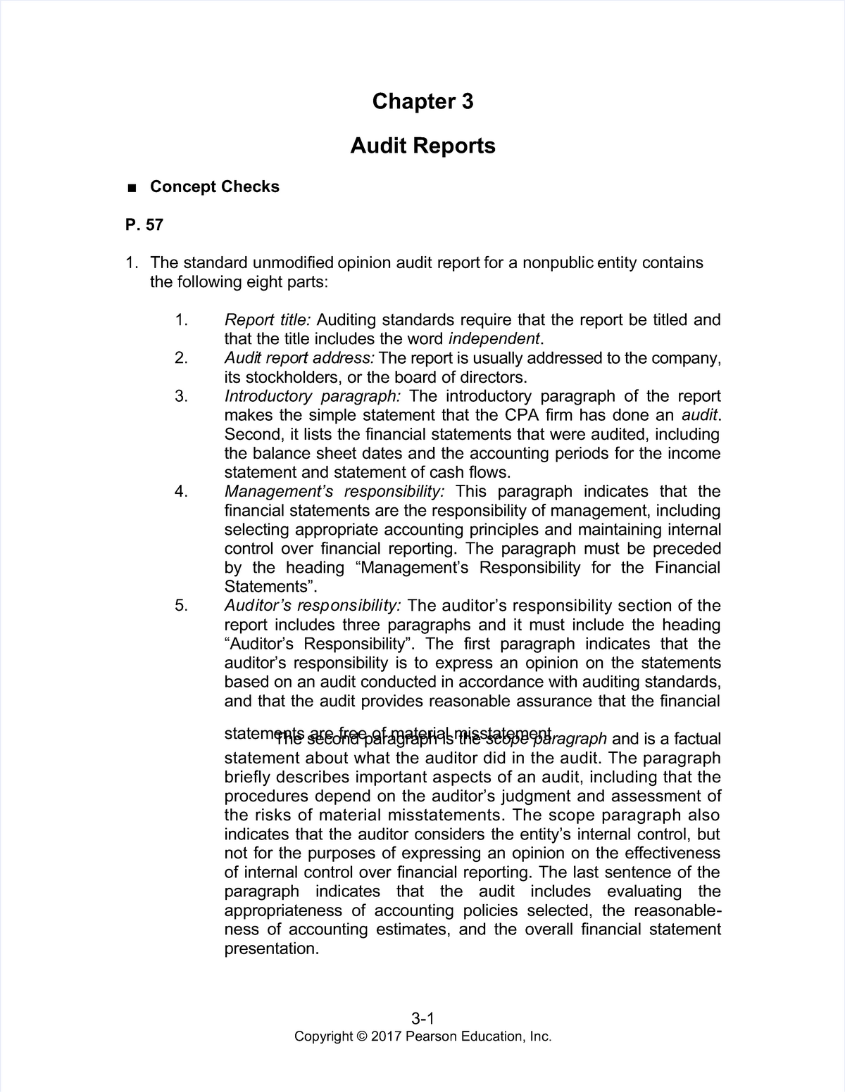 Arens Auditing 16e Sm 03 - 3-13- Chapter 3Chapter 3 Audit ReportsAudit ...