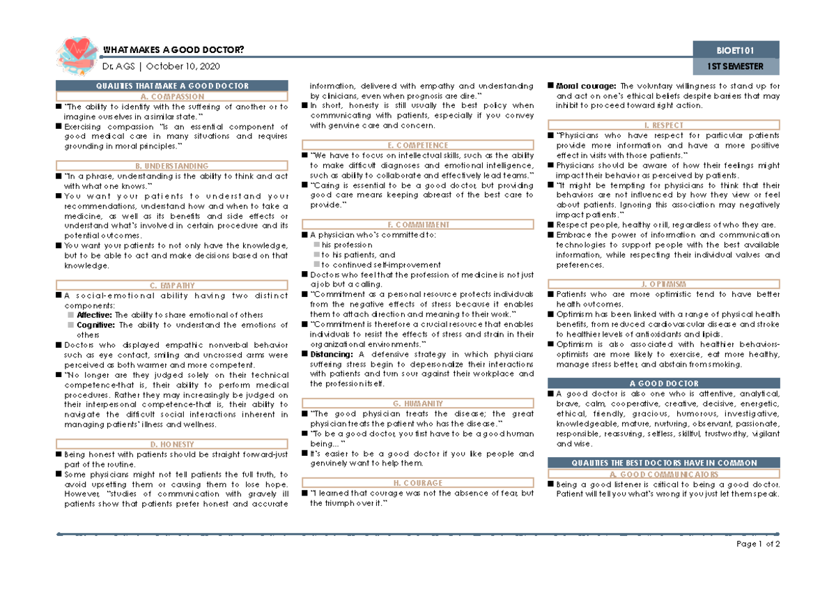 what-makes-a-good-doctor-1st-semester-what-makes-a-good-doctor