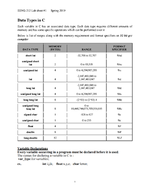 EENG 212 Session 4 2 - ETERGGTR - Page 1 Structures in C When we design ...