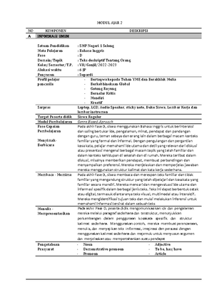 Lesson Plan Adaptif: Kurikulum Merdeka Lesson Plan Adaptif: Kurikulum Merdeka