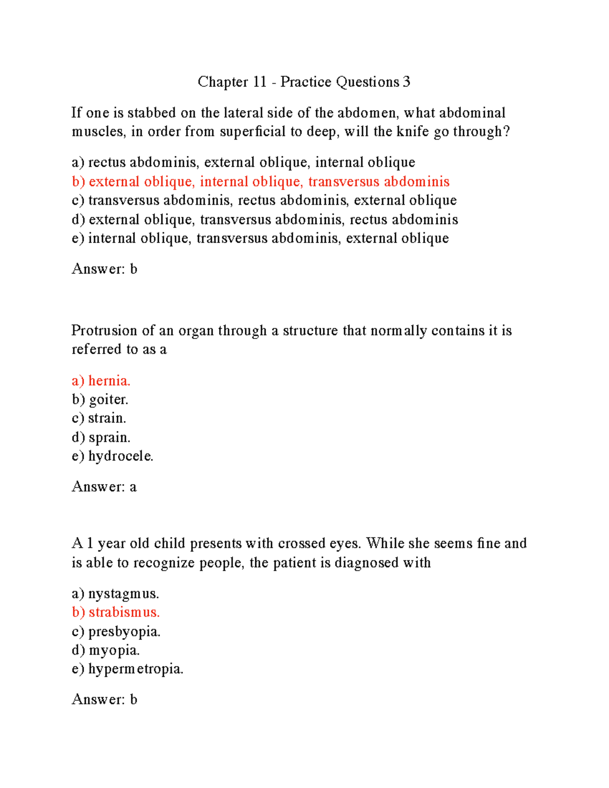 Chapter 11 Practice Questions 3 - Chapter 11 - Practice Questions 3 If ...