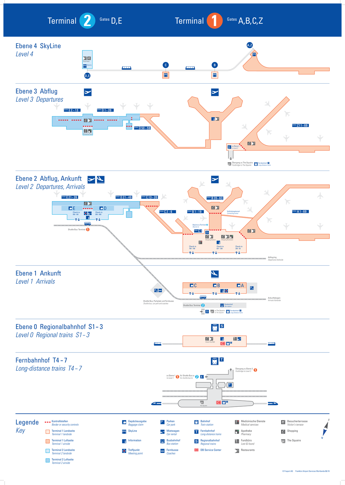 Terminalplan Frankfurt Airport - © Fraport AG Frankfurt Airport ...