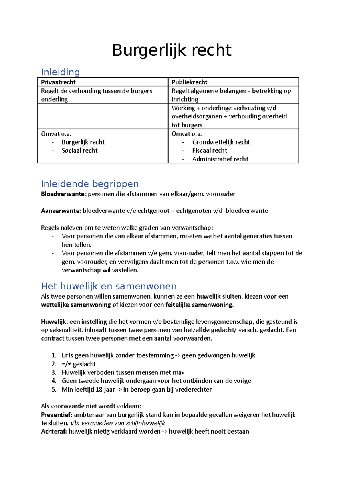 Burgerlijk Recht - Burgerlijk Recht Sociaal Recht Publiekrecht Regelt ...