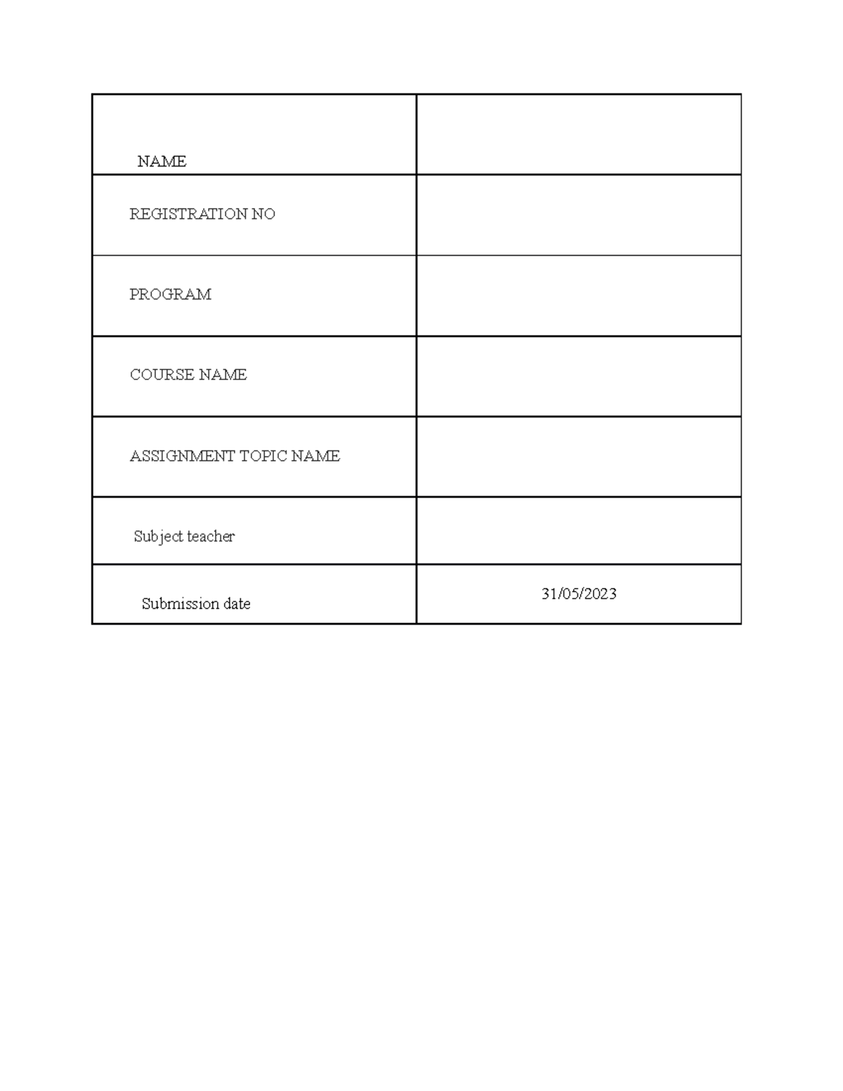 MANU Assignment - paper solution - NAME REGISTRATION NO PROGRAM COURSE ...