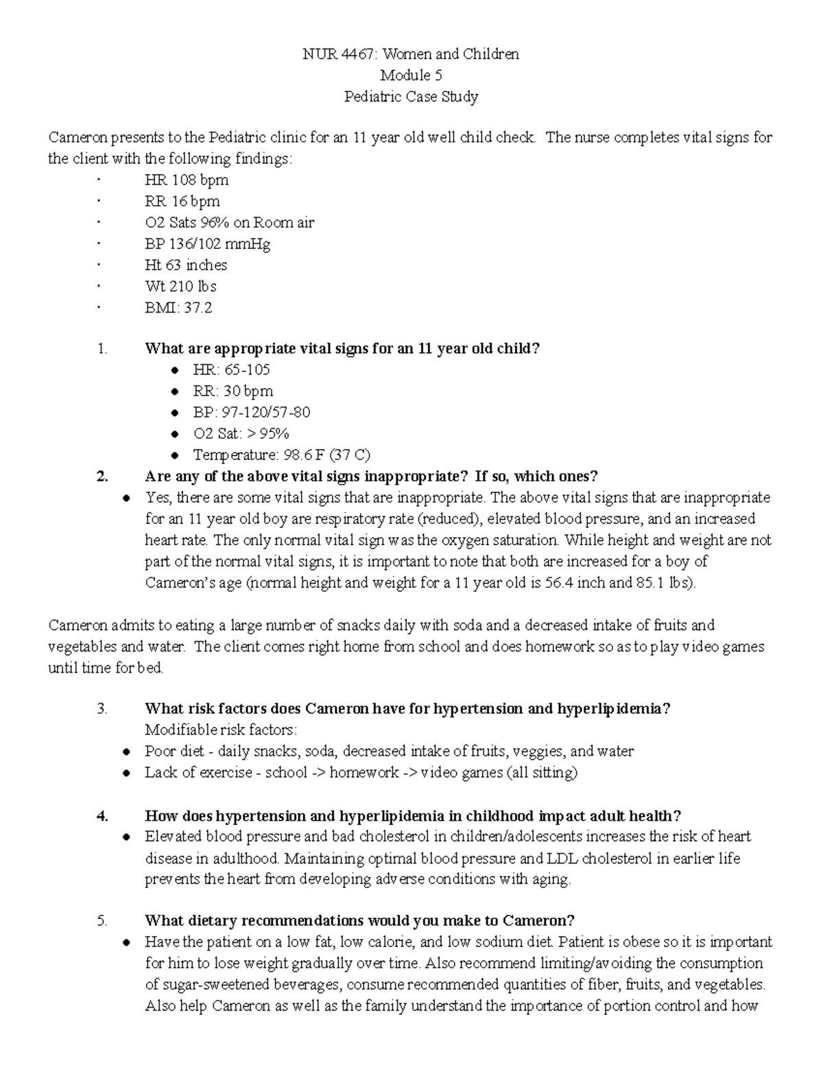 pediatrics case study medical students