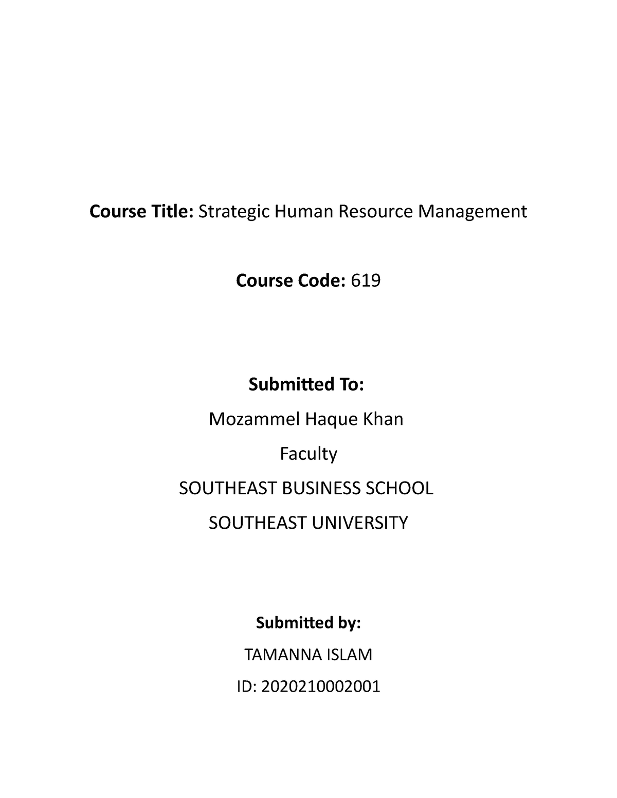 hrm thesis title