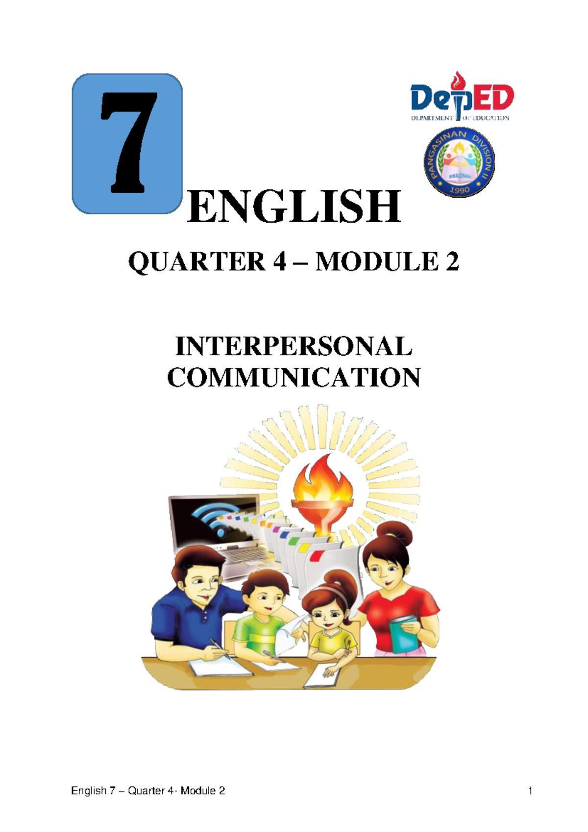 Feismo - ENGLISH QUARTER 4 – MODULE 2 INTERPERSONAL COMMUNICATION 7 ...