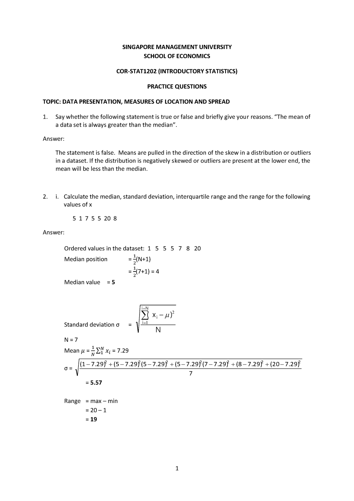 data presentation questions and answers pdf