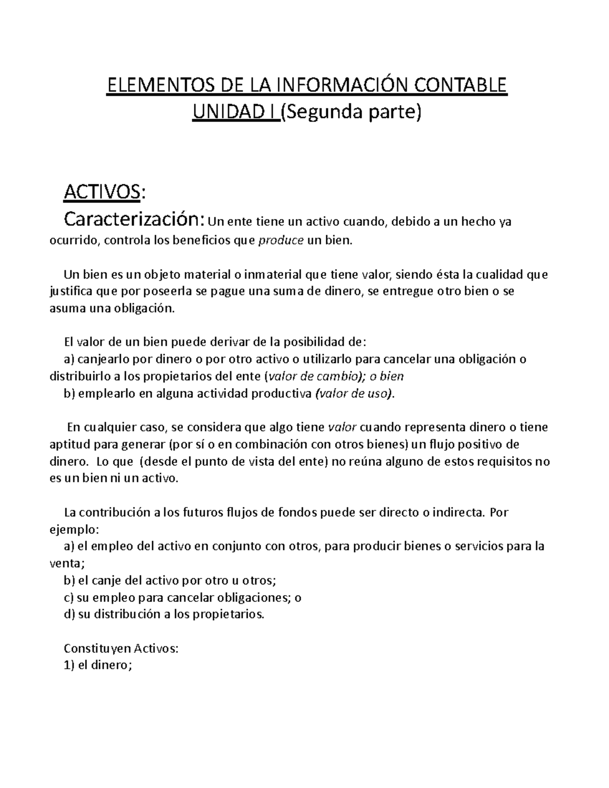 Elementos de la informacion contable Contabilidad General UNLU ...