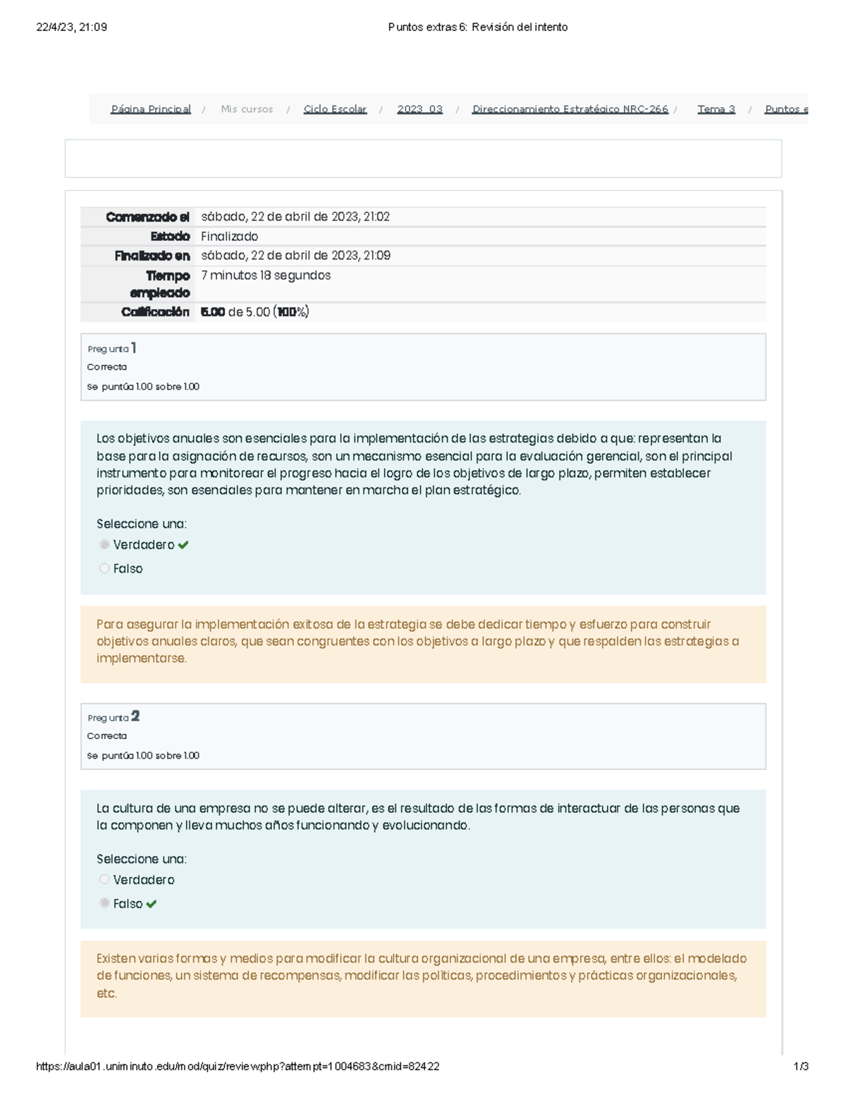 Puntos Extras 6 Revisión Del Intento - Uniminuto/mod/quiz/review.php ...