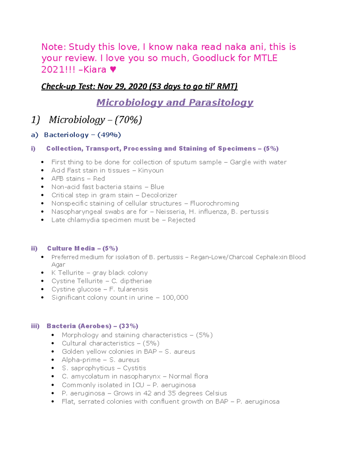 1. Micro Para - FUTURE MEDTECH NOTES, HOPE IT CAN HELP! - Note: Study ...