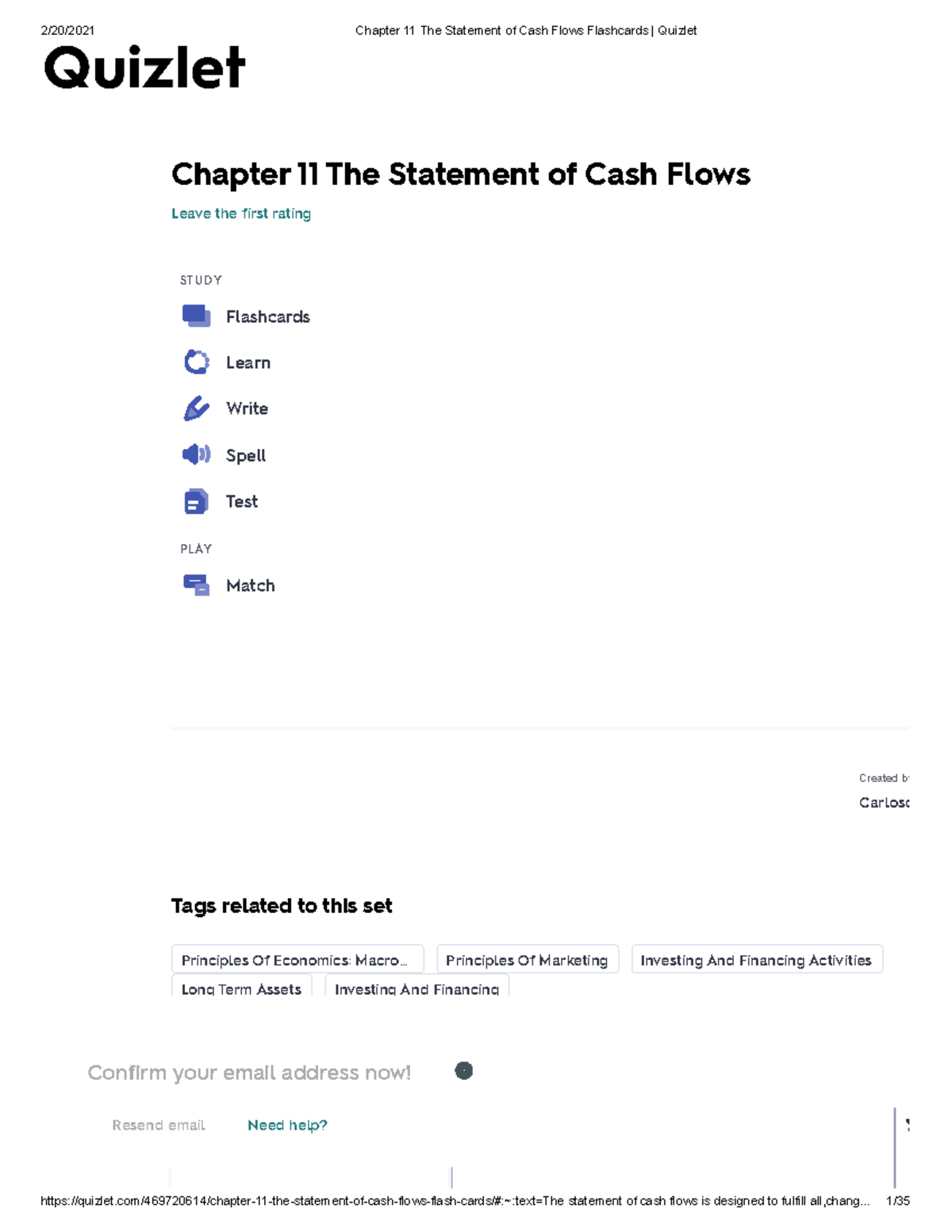 Quiz 2 quizlet/469720614/chapter11thestatementofcashflowsflash