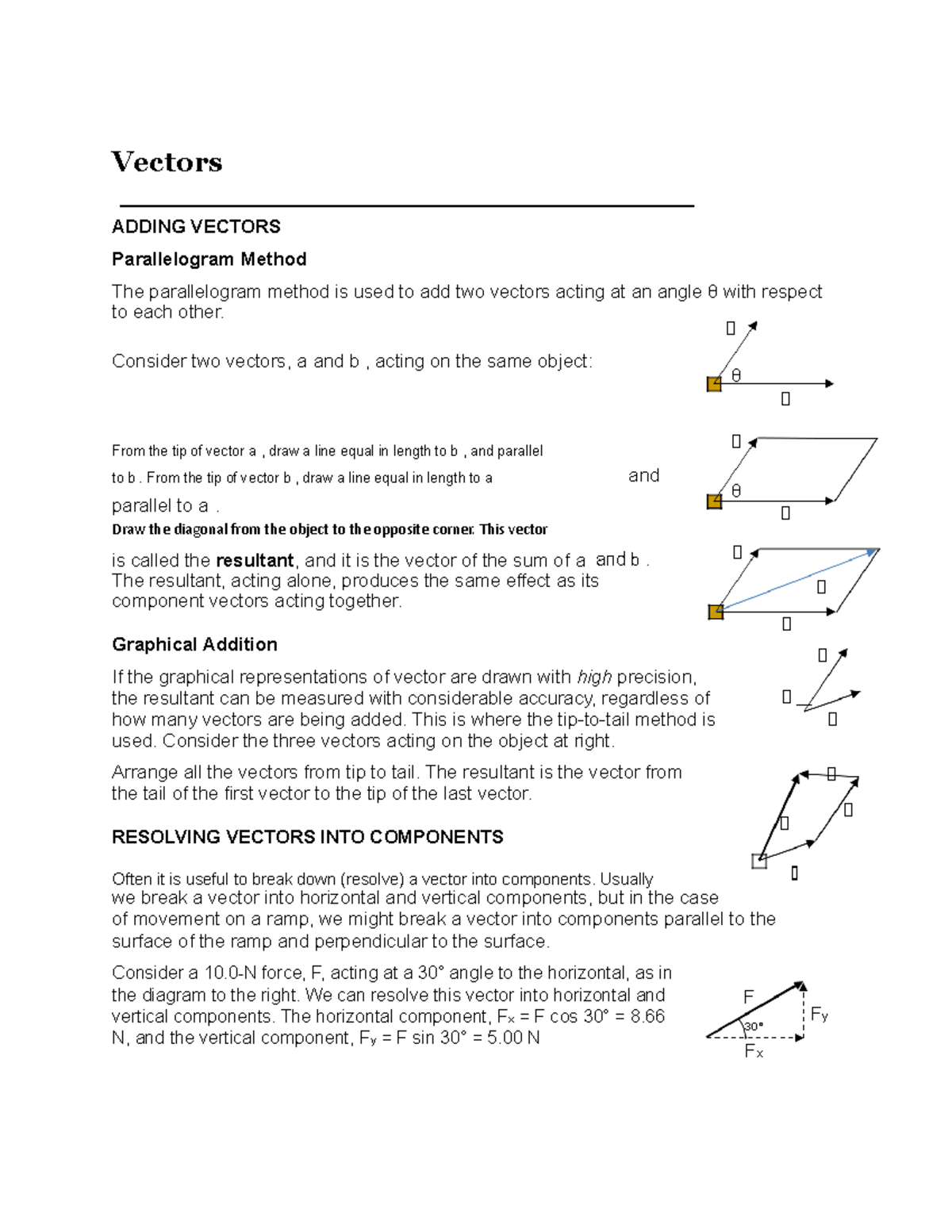 Vectors - This is coursework for College Physics. - Vectors ADDING ...