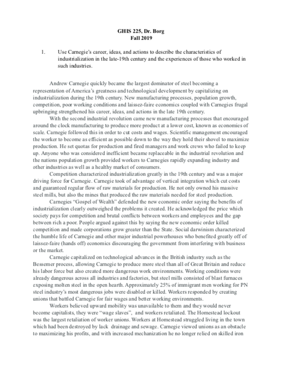 HIST 225 Fall 2019 Final Exam Study Guide 2PDF - GHIS 225, Dr. Borg ...