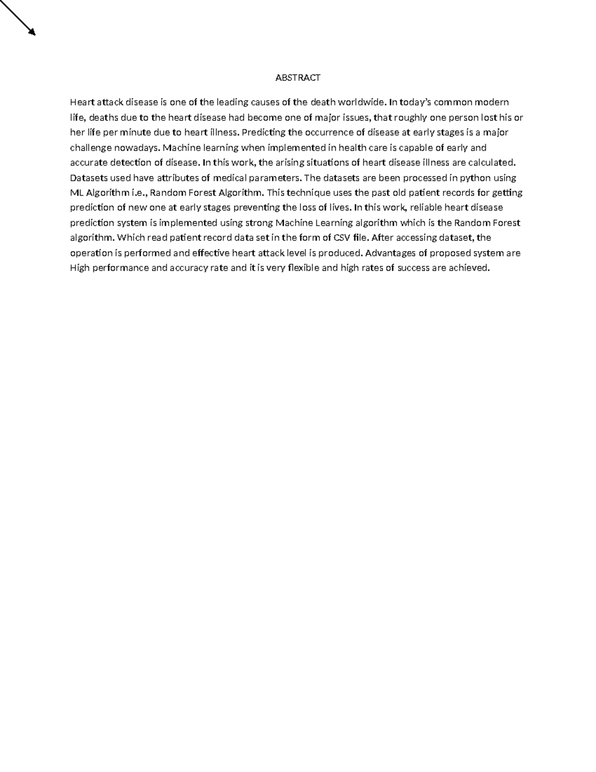 Heart Disease Prediction document which gives u the fairer knowledge ...