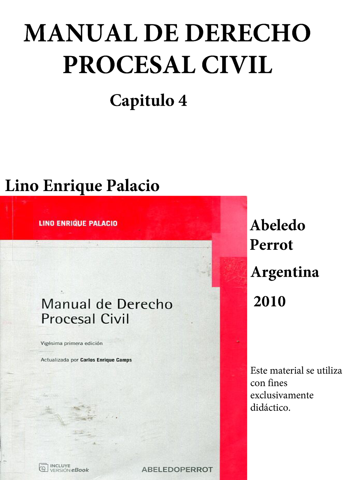 Capitulo 4libro De Derecho Procesal Unidad 1 - MANUAL DE DERECHO ...