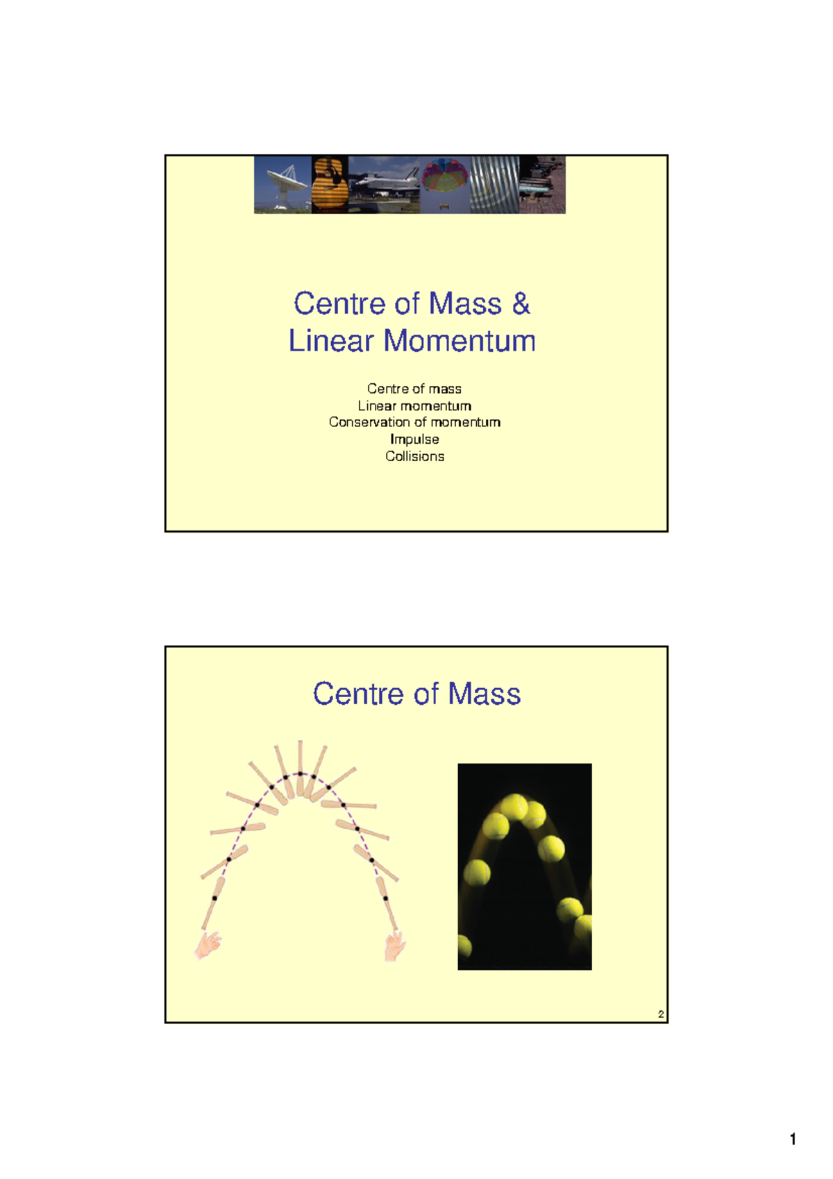 Ch9 - Center Of Mass And Momentum-web - Centre Of Mass & Linear ...