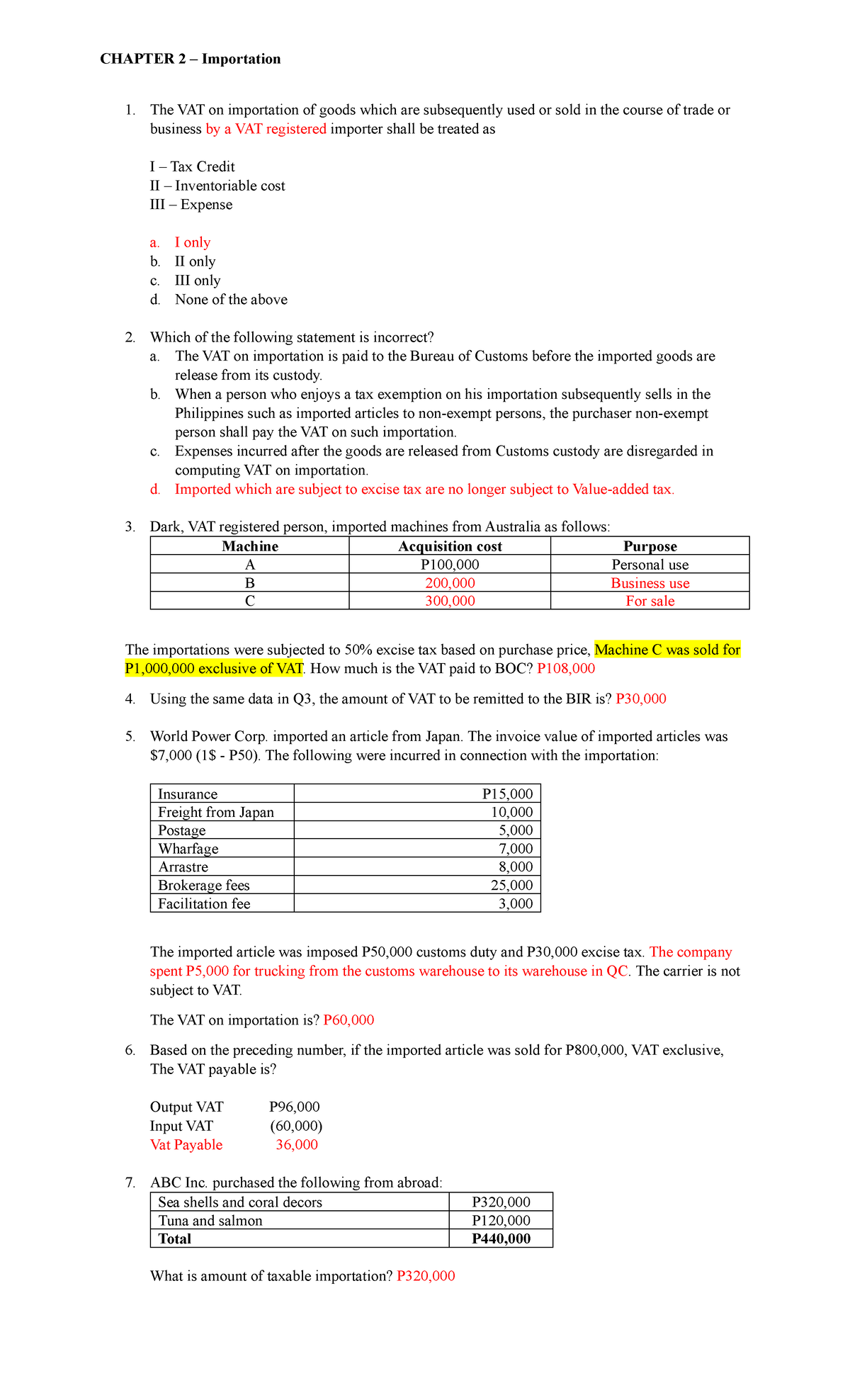 Topic No. 2 Part 2 VAT On Importation Discussion - CHAPTER 2 ...