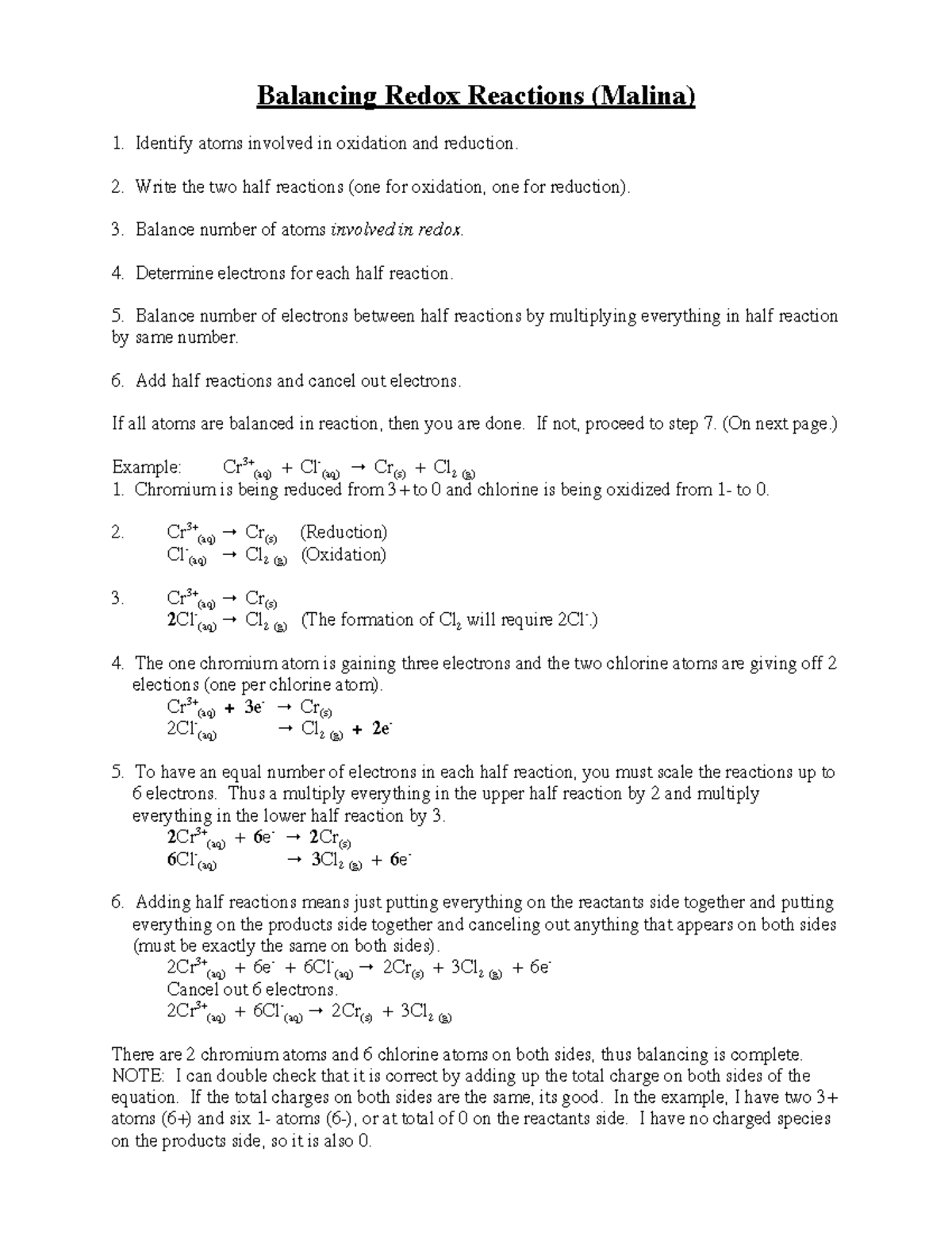 balancing-redox-reactions-write-the-two-half-reactions-one-for